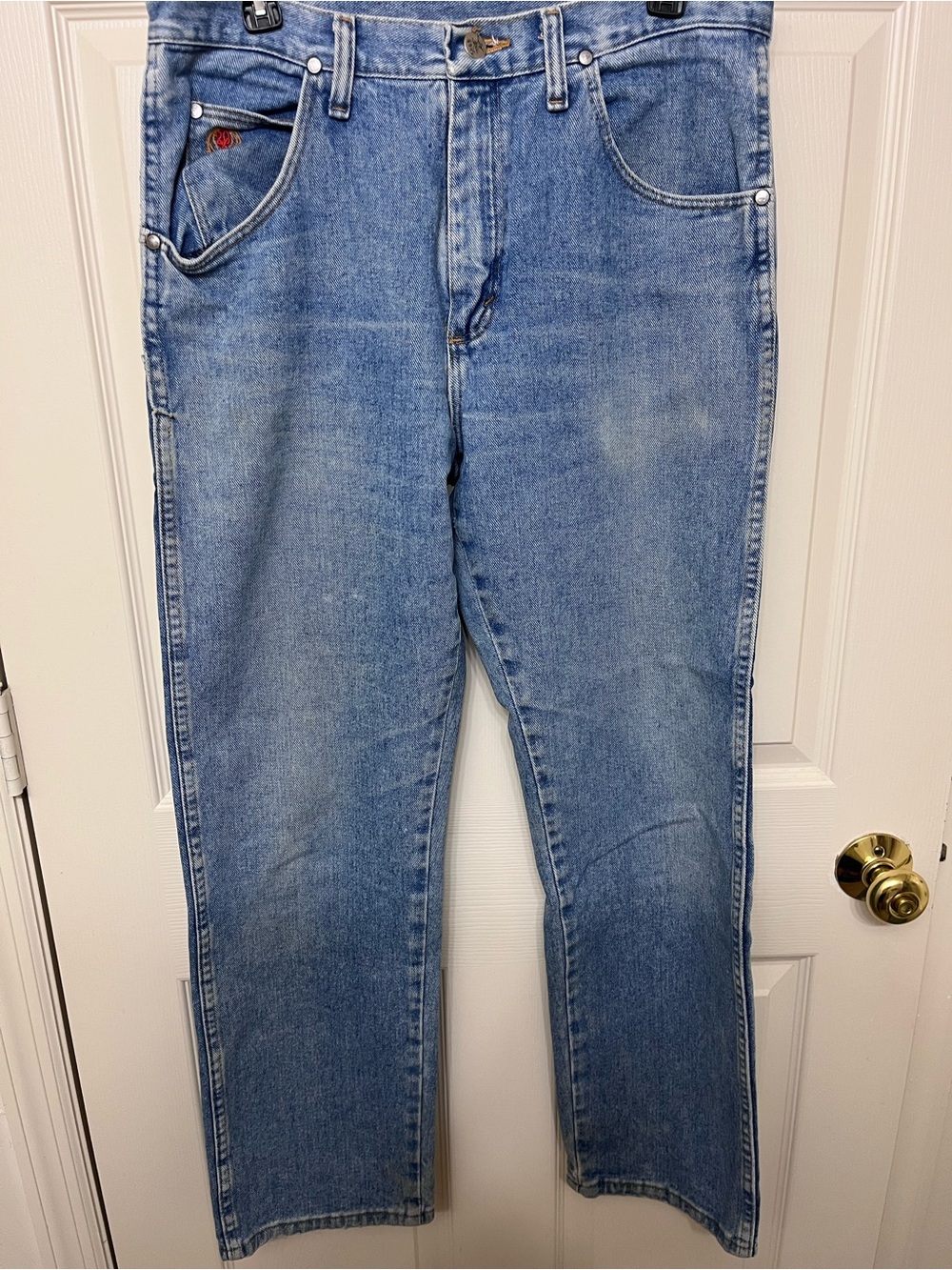 blue denim Wrangler 20X jeans